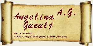 Angelina Guculj vizit kartica
